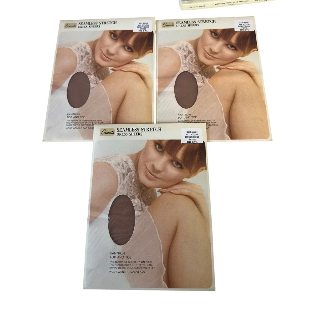Vintage Hosiery Lot Grants Perfect Plus Mary Lynne Seamless Sheer Stockings JS